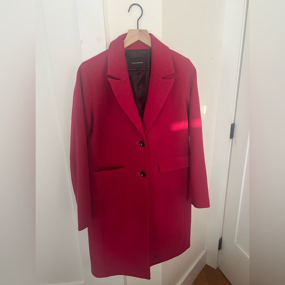 Banana Republic pink coat worn once size small!